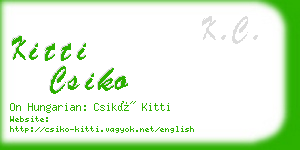kitti csiko business card