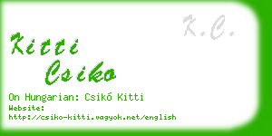 kitti csiko business card